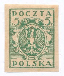 0086 A by jasnozielony papier żeberkowany poziomo czysty** Wydanie w walucie markowej