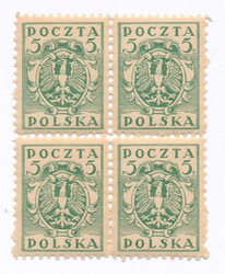 0086 B bx jasnozielony czwórka ZL 11½ czyste** Wydanie markowe