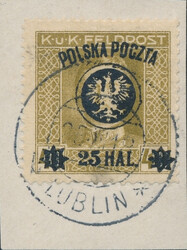 0023 a ząbkowanie 12½ gwarancja kasowany wycinek