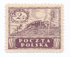 0083 B au brązowofioletowy papier biały ZL 11½ gwarancja czysty** Wydanie w walucie koronowej