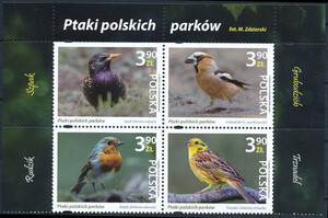 5288-5291 w czwórce I czyste** Ptaki polskich parków 