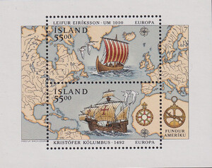 Islandia Mi.0764-765 blok 13 czyste** Europa Cept