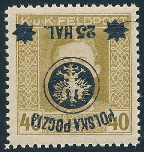 0023 b Nadruk odwrócony ZL 12½:12¾ gwarancja czysty** II Wydanie lubelskie 661/25