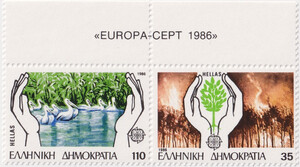 Grecja Mi.1631-1630 A margines II parka czyste** Europa Cept 
