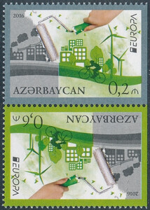Azerbejdżan Mi.1140-1141 D parka tete-beche czyste** Europa Cept