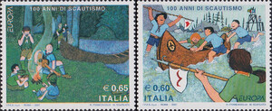 Włochy Mi.3176-3177 czyste** Europa Cept