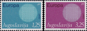 Jugosławia Mi.1379-1380 czyste** Europa Cept