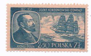 0899 b papier średni gładki czyste** 100 rocznica urodzin Józefa Conrada-Korzeniowskiego 