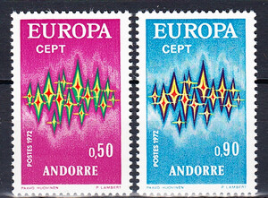 Andorra francuska 0238-239 czyste** Europa Cept