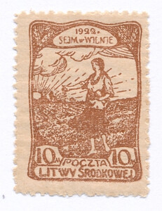 Litwa Środkowa 44 B czysty* Otwarcie Sejmu Litwy Środkowej