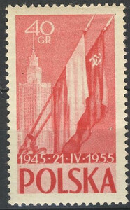769 b papier średni ząbkowanie 12½:12 czyste** 10 rocznica Układu polsko-radzieckiego