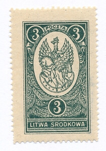 Litwa Środkowa 36 B v papier średni gładki gwarancja czyste** Różne rysunki