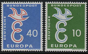 Bundesrepublik Mi.0295-296 czyste** Europa Cept