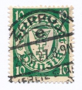 WMG 188 bz kasowany Herb Gdańska w owalu