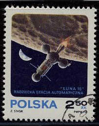 znaczek pocztowy 1893 kasowane Stacja automatyczna Łuna 16 na orbicie