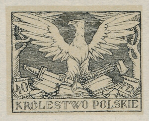 017 Projekt konkursowy barwa czarna- Ludwik Gardowski Polskie Marki Pocztowe 1918 rok