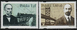 3598-3599 czysty** Polacy na świecie - E.Malinowski i R.Modrzejewski