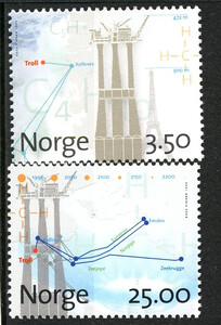 Norwegia Mi.1211-1212 czyste** znaczki