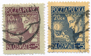 228-229 kasowane Wydanie z dopłatą na cele oświatowe