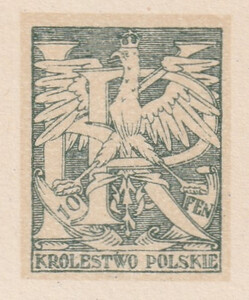 018 Projekt konkursowy barwa zielona- Ludwik Gardowski Polskie Marki Pocztowe 1918 rok