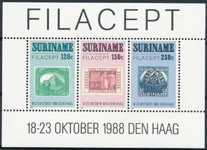 Surinam Mi.1277-1279 Blok 48 czyste**