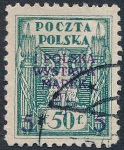 0106 B kasowany I Polska Wystawa Marek w Warszawie