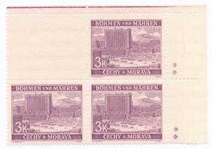 Protektorat Czech i Moraw Mi.033 pustopole w czwórce czyste**