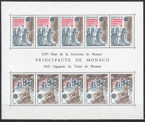 Monaco Mi.1526-1527 blok 19 czyste** Europa Cept