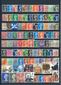 Anglia zestaw znaczków kasowanych