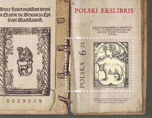 4816 Blok 313 numerator 0029029 czysty** Polski exlibris