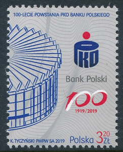  4939 czysty** 100-lecie powstania PKO Banku Polskiego