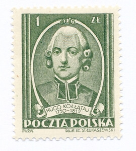 0604 b papier średni gładki czyste** 140 rocznica śmierci Hugona Kołłątaja
