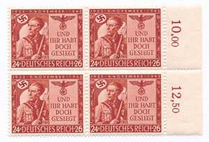 Deutsches Reich Mi.863 w czwórce czysta**
