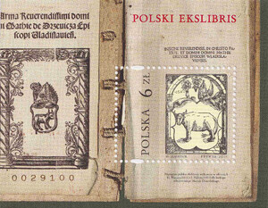 4816 Blok 313 numerator 0029100 czysty** Polski exlibris