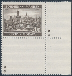 Protektorat Czech i Moraw Mi.061 pustopole pod znaczkiem margines czysty**