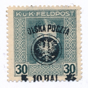 0022 a ZL 12½:12¾ uszkodzona lewa gwiazdka i P Polska gwarancja czysty* II Wydanie lubelskie (III)