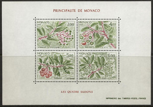 Monaco Mi.1782-1785 Blok 34 czyste**