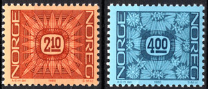 Norwegia Mi.0942-943 czyste** znaczki