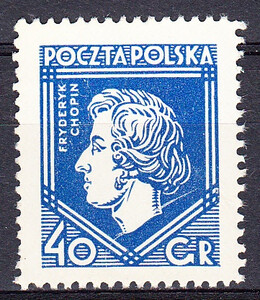 0225 d niebieski PODLEPKA czysty* Odsłonięcie pomnika Fryderyka Chopina w Warszawie