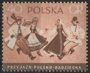 833 a papier średni guma bezbarwna ząbkowanie 12¼:12 czysty** Miesiąc przyjaźni polsko-radzieckiej