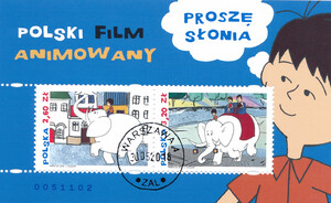 4841-4842 Blok 316 kasowany Polski film animowany