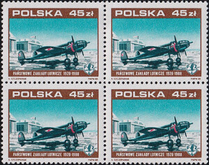 3010 w czwórce czysty** 70. rocznica odzyskania niepodległości Polski (I) - Państwowe Zakłady Lotnicze