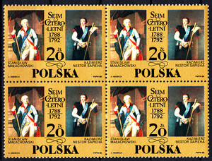Znaczki Pocztowe. 3020 w czwórce czyste** 200 rocznica Sejmu Czteroletniego 1788 - 1792 