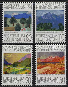 Liechtenstein 1016-1019 czyste**