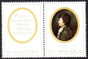 znaczek pocztowy 1875 przywieszka z lewej strony czyste** Miniatury w zbiorach Muzeum Narodowego