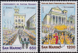 San Marino Mi.1774-1775 czyste** Europa Cept