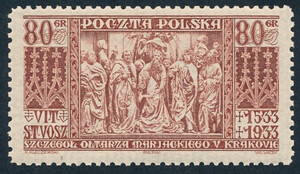0261 ZL 11½ atest 381/25 czysty** 400 rocznica śmierci Wita Stwosza