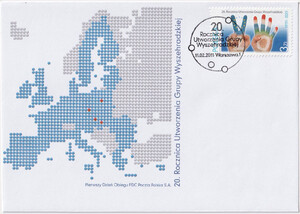 FDC 4357 20. rocznica utworzenia grupy wyszehradzkiej