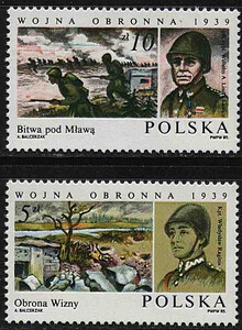 Znaczki Pocztowe. 2843-2844 czysty** Wojna Obronna 1939