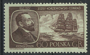 898 b papier średni gładki czyste** 100 rocznica urodzin Józefa Conrada-Korzeniowskiego